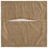 Vidaxl kussen met kussen houten 6 st taupe microfiber fleece