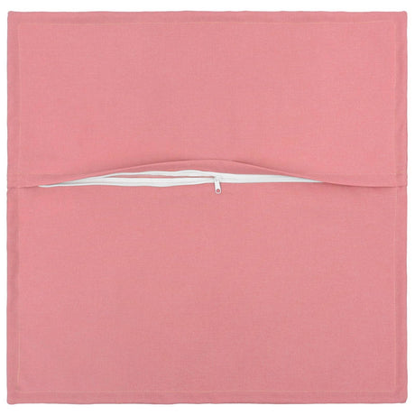 Vidaxl kussen met kussen houten 6 st roze faux linnen