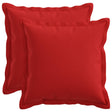 Vidaxl kussen met kussen houten 2 st rood faux linnen