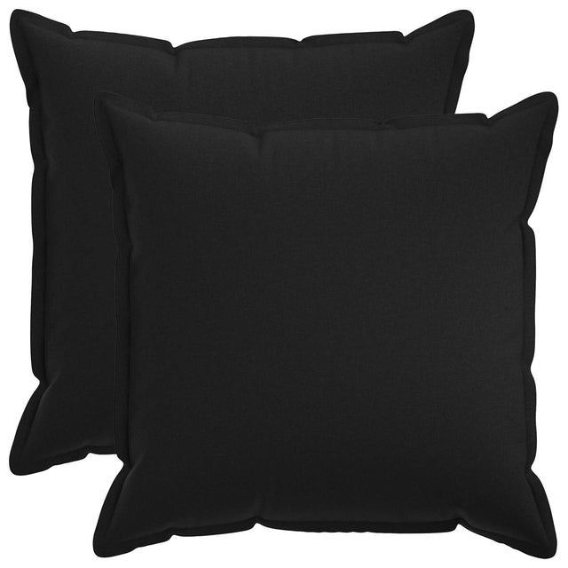Vidaxl kussen met kussen houten 2 st zwart faux linnen