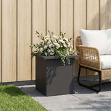 Vidaxl plantenbak met led zwart 30 x 30 x 30 cm staal