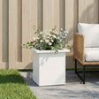Vidaxl plantenbak met led wit 30 x 30 x 30 cm staal
