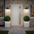 Vidaxl plantenbak met led 2 st wit 30 x 30 x 30 cm staal