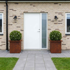Vidaxl plantenbak met led 2 st roestkleurig 30 x 30 x 30 cm