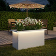 Vidaxl plantenbak met led wit 30 x 60 x 30 cm staal