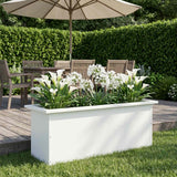 Vidaxl plantenbak met led wit 30 x 80 x 30 cm staal
