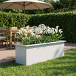 Vidaxl plantenbak met led wit 30 x 100 x 30 cm staal