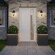 Vidaxl plantenbak met led 2 st zwart 40 x 40 x 40 cm staal