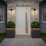 Vidaxl plantenbak met led 2 st zwart 40 x 40 x 40 cm staal
