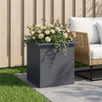 Vidaxl plantenbak met led antraciet 40 x 40 x 40 cm staal