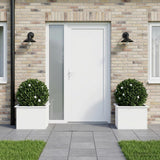 Vidaxl plantenbak met led 2 st wit 40 x 60 x 40 cm staal