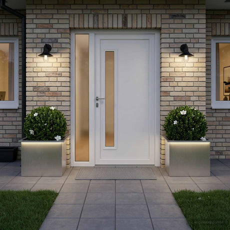 Vidaxl plantenbak met led 2 st zilver 40 x 60 x 40 cm roestvrij staal
