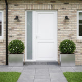 Vidaxl plantenbak met led 2 st zilver 40 x 60 x 40 cm