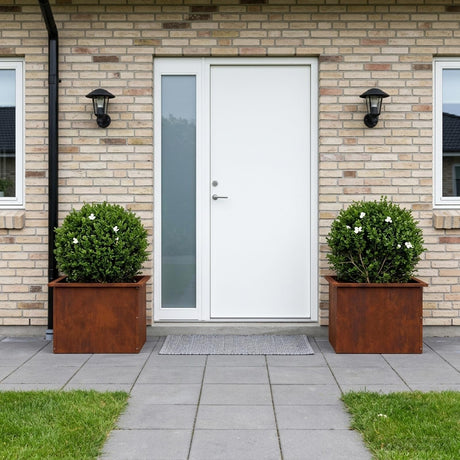 Vidaxl plantenbak met led 2 st roestkleurig 40 x 60 x 40 cm