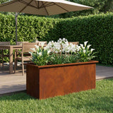 Vidaxl plantenbak met led roestkleurig 40 x 100 x 40 cm weervast staal