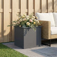 Vidaxl plantenbak met led antraciet 50 x 60 x 48 cm staal
