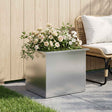 Vidaxl plantenbak met led zilver 50 x 60 x 48 cm gegalvaniseerd staal