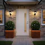 Vidaxl plantenbak met led 2 st roestkleurig 50 x 60 x 48 cm
