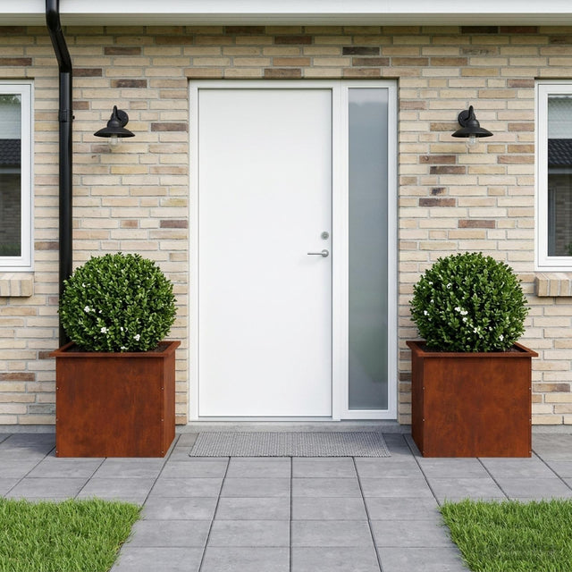 Vidaxl plantenbak met led 2 st roestkleurig 50 x 60 x 48 cm