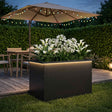Vidaxl plantenbak met led zwart 50 x 80 x 48 cm staal