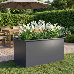 Vidaxl plantenbak met led antraciet 50 x 100 x 48 cm staal