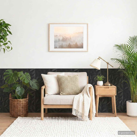 Vidaxl wandpanelen 24 st 50 x 50 cm zwart xps schuim