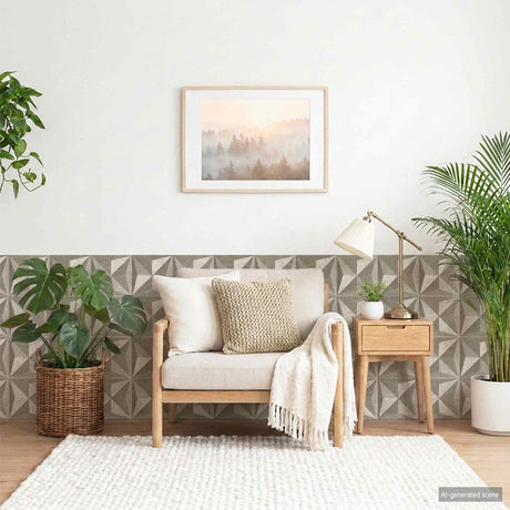 Vidaxl wandpanelen 12 st 50 x 50 cm origami beton xps schuim