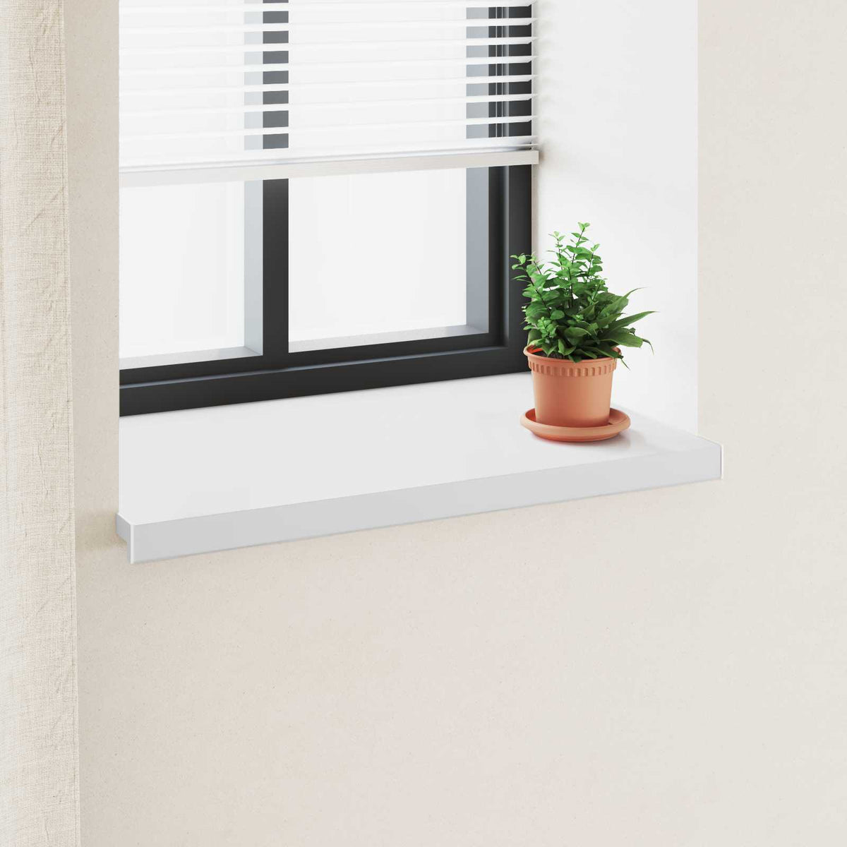 Vidaxl raamsokkel wit 80 x 50 x 4,5 cm pvc