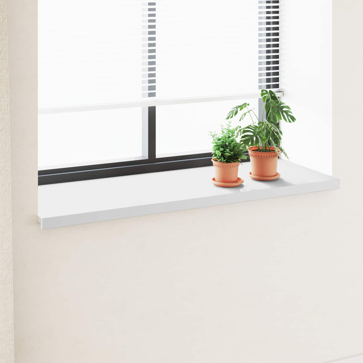 Vidaxl raamsokkel wit 160 x 50 x 4,5 cm pvc