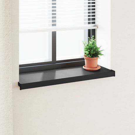 Vidaxl raamsokkel zwart met houten nerf 60 x 35 x 4,5 cm pvc