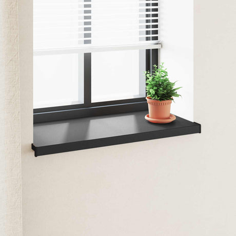 Vidaxl raamsokkel zwart met houten nerf 100 x 40 x 4,5 cm pvc