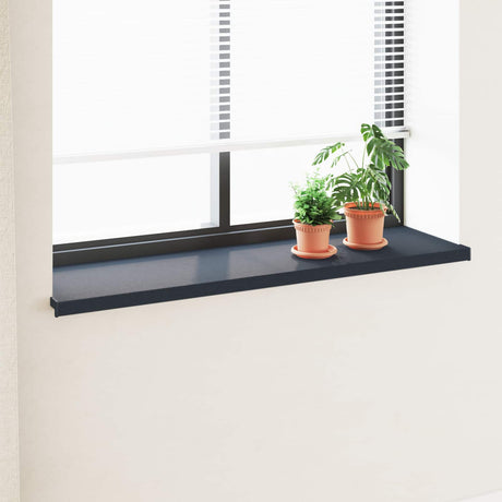 Vidaxl raamsokkel antraciet met houten nerf 120 x 40 x 4,5 cm pvc