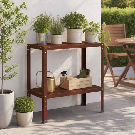 Vidaxl planttafel 60 x 40 x 80 cm weervast staal roestkleurig