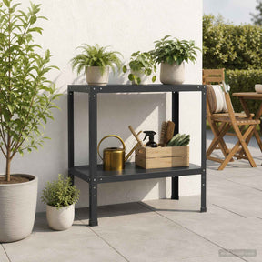 Vidaxl planttafel 60 x 50 x 80 cm gepoedercoat staal zwart