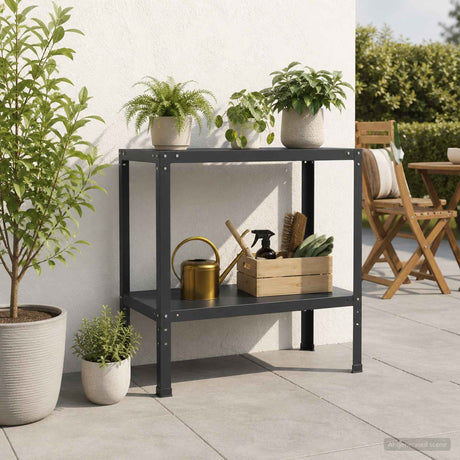Vidaxl planttafel 60 x 50 x 80 cm gepoedercoat staal zwart