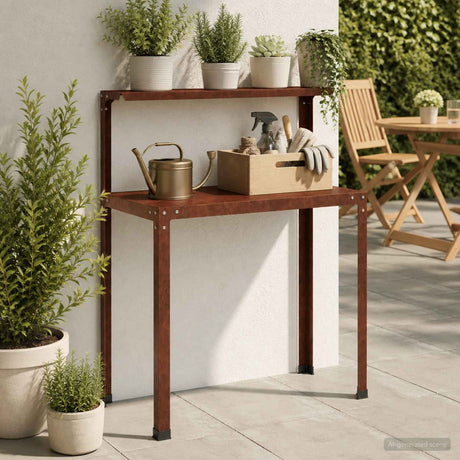 Vidaxl planttafel 80 x 50 x 104 cm weervast staal roestkleurig