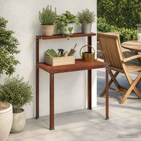 Vidaxl planttafel 60 x 50 x 104 cm weervast staal roestkleurig