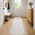 Vidaxl vloerkleed crèmekleurig 80 x 300 cm 100% polyester 3 mm wasbaar