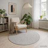Vidaxl vloerkleed grijs ø 120 cm 100% polyester 3 mm wasbaar