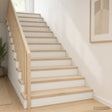 Vidaxl trap tread 2 st 100 x 25 x 2 cm wit massief eikenhout