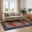 Vidaxl vloerkleed oriz rood 200 x 200 cm 100% polyester