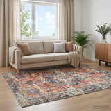Vidaxl vloerkleed oriz oranje 160 x 160 cm 100% polyester
