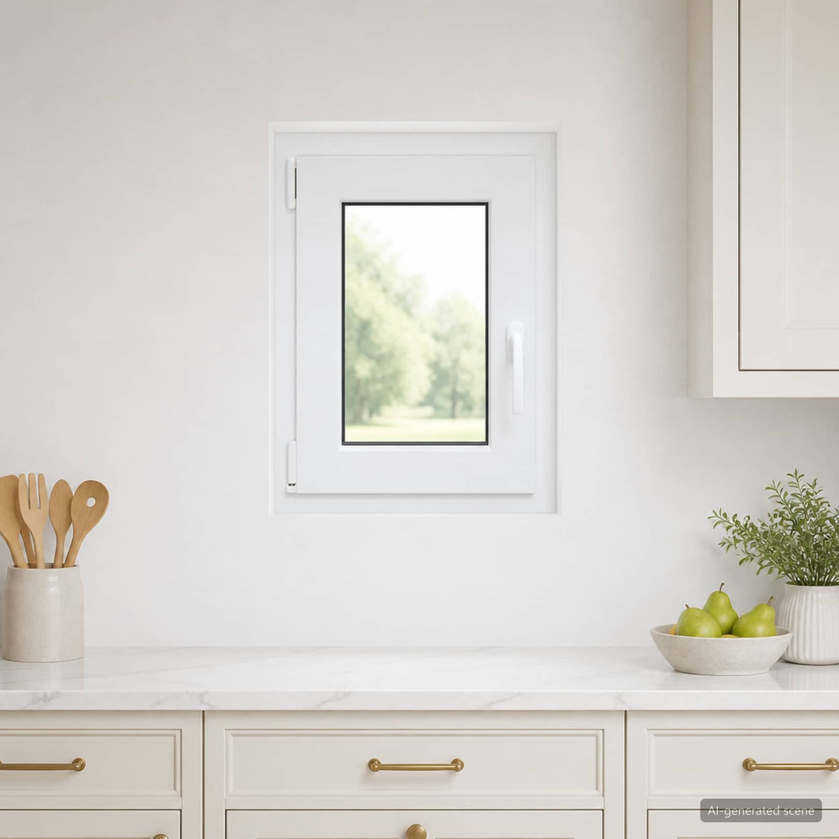 Vidaxl kleur binnenkant kelderraam wit risor 50 x 55 cm