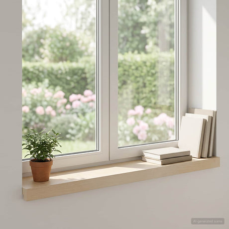 Vidaxl raamkozijnen 2 st wit 90 x 15 x 2 cm massief eikenhout