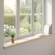 Vidaxl raamkozijnen 2 st wit 140 x 15 x 2 cm massief eikenhout