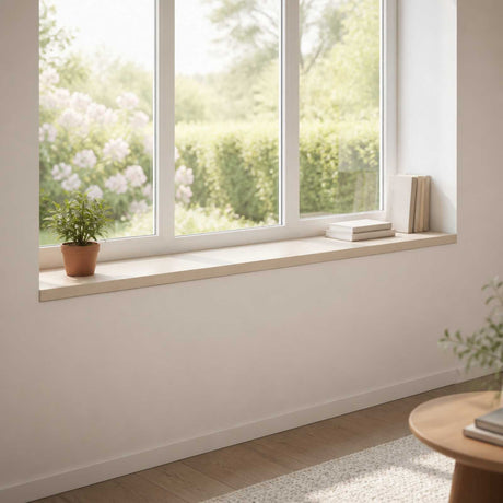 Vidaxl raamkozijnen 2 st wit 120 x 30 x 2 cm massief eikenhout