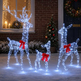 Vidaxl kerst led-rendierfamilie 700 led's koel wit 70 x 26 x 128 cm