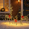 Vidaxl kerst led-rendierfamilie 700 led's warmwit 70 x 26 x 128 cm