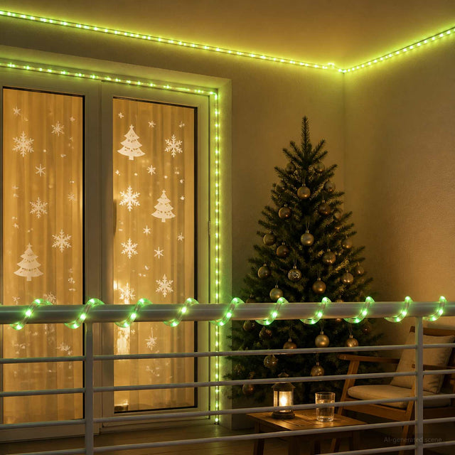 Vidaxl led-kerstlichtslang 120 led's groen 5 m