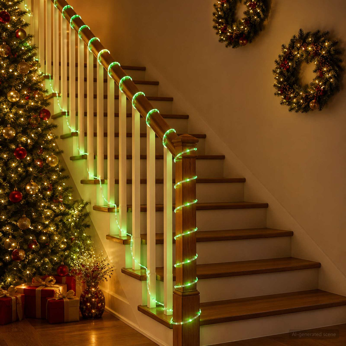 Vidaxl led-kerstlichtslang 120 led's groen 5 m